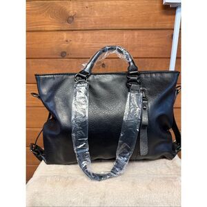 No Brand Black/Grained/Tote/satchel/shoulder bag NWOT